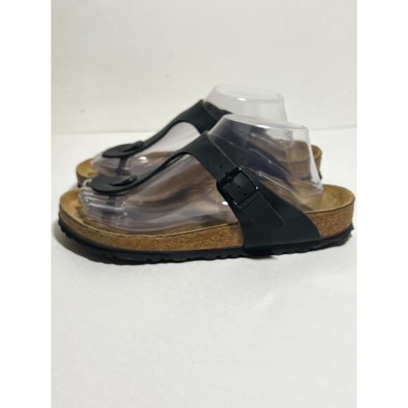 Birkenstock Black Birko-Flor Gizeh Thong Adjustable Sandals 39 Reg-Wide 8-8.5 - Picture 4 of 8
